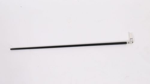 fig 1. Antique French Silver Ebonized Walking Cane Stick19th Century 91cm 36inch