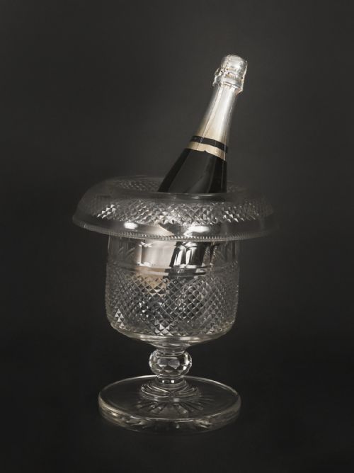 ANTIQUE ENGLISH REGENCY CUT CRYSTAL WINE CHAMPAGNE COOLER CIRCA 1810 - ADDITIONAL PHOTO 1