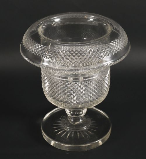 ANTIQUE ENGLISH REGENCY CUT CRYSTAL WINE CHAMPAGNE COOLER CIRCA 1810 - ADDITIONAL PHOTO 2