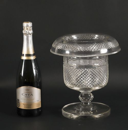 ANTIQUE ENGLISH REGENCY CUT CRYSTAL WINE CHAMPAGNE COOLER CIRCA 1810 - ADDITIONAL PHOTO 6