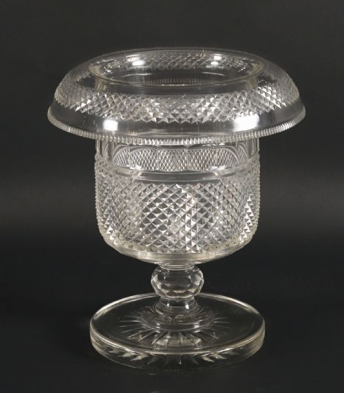 ANTIQUE ENGLISH REGENCY CUT CRYSTAL WINE CHAMPAGNE COOLER CIRCA 1810 - ADDITIONAL PHOTO 7