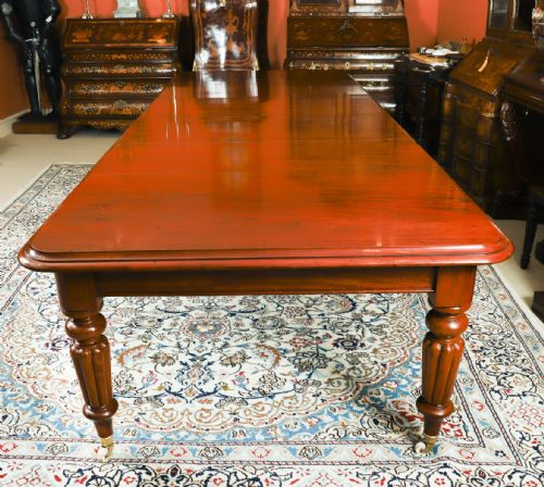 fig 2. Antique 11'5ft Victorian Flame Mahogany Extending Dining Table 19th C
