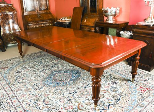 fig 5. Antique 11'5ft Victorian Flame Mahogany Extending Dining Table 19th C