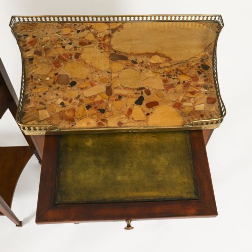 ANTIQUE PAIR FRENCH WALNUT TULIPWOOD BEDSIDE CABINETS C1900 - ADDITIONAL PHOTO 2