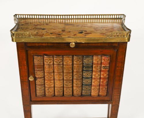 ANTIQUE PAIR FRENCH WALNUT TULIPWOOD BEDSIDE CABINETS C1900 - ADDITIONAL PHOTO 7