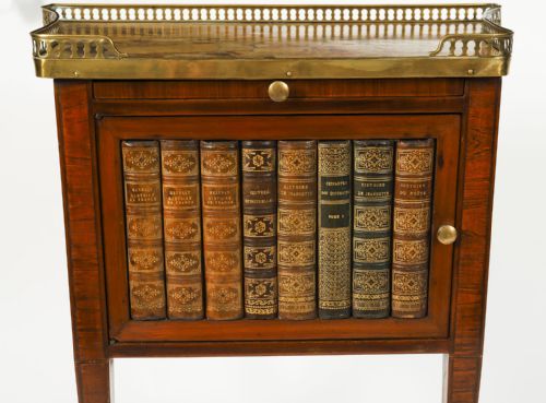 ANTIQUE PAIR FRENCH WALNUT TULIPWOOD BEDSIDE CABINETS C1900 - ADDITIONAL PHOTO 13