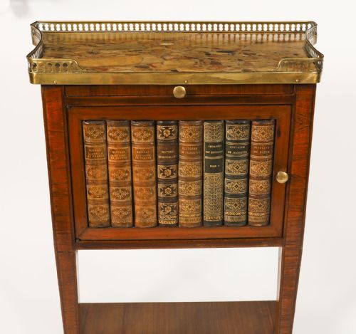 ANTIQUE PAIR FRENCH WALNUT TULIPWOOD BEDSIDE CABINETS C1900 - ADDITIONAL PHOTO 16