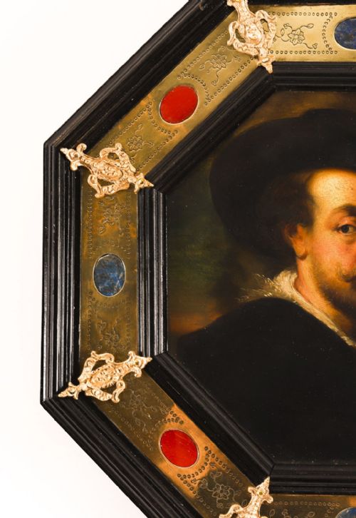 ANTIQUE SELF PORTRAIT RUBENS BY F FLOR FOR FLOR FINDEL 19TH C - ADDITIONAL PHOTO 4