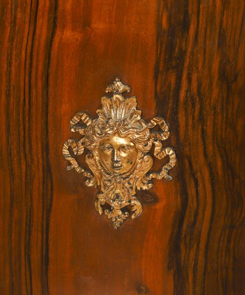 ANTIQUE PAIR VICTORIAN WALNUT MARQUETRY PIER CABINETS CIRCA1860 - ADDITIONAL PHOTO 9
