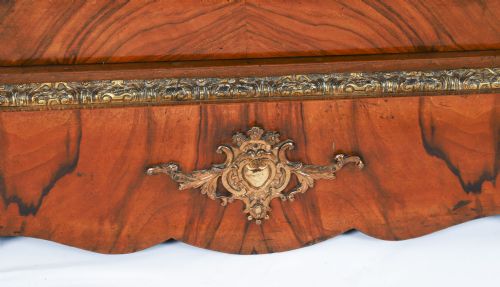 ANTIQUE PAIR VICTORIAN WALNUT MARQUETRY PIER CABINETS CIRCA1860 - ADDITIONAL PHOTO 16