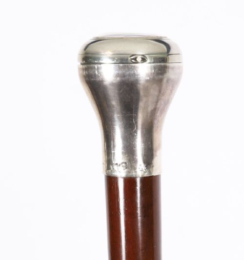 ANTIQUE SILVER SNAKEWOOD WATCH OPERA CANE WALKING STICK 19TH C 87CM 342INCH - ADDITIONAL PHOTO 7