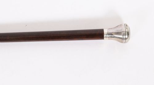 ANTIQUE SILVER SNAKEWOOD WATCH OPERA CANE WALKING STICK 19TH C 87CM 342INCH - ADDITIONAL PHOTO 13