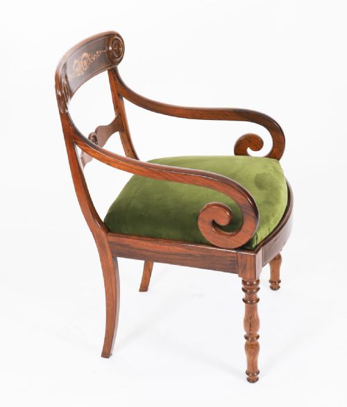 fig 1. Antique Set 8 English William IV Barback Dining Chairs Circa 1830 19th C