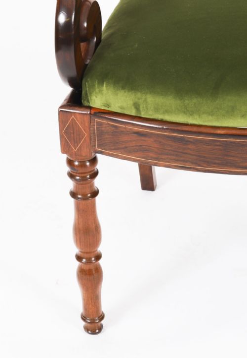 fig 4. Antique Set 8 English William IV Barback Dining Chairs Circa 1830 19th C