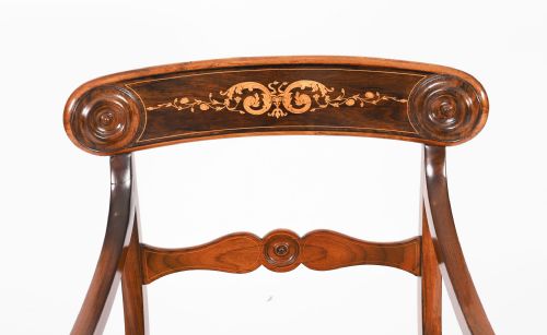 fig 5. Antique Set 8 English William IV Barback Dining Chairs Circa 1830 19th C