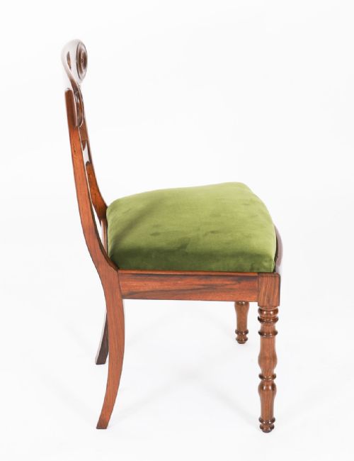 fig 8. Antique Set 8 English William IV Barback Dining Chairs Circa 1830 19th C