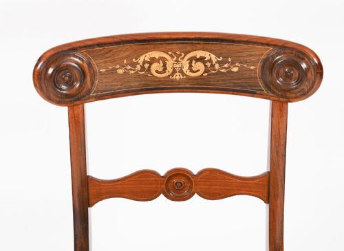 fig 9. Antique Set 8 English William IV Barback Dining Chairs Circa 1830 19th C