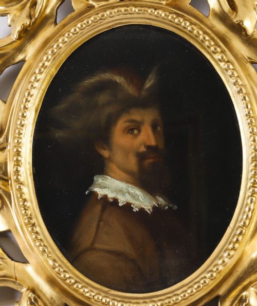 fig 2. Antique Pair Self Portraits Raphael & Andrea del Sarto Florentine Frames 19th C