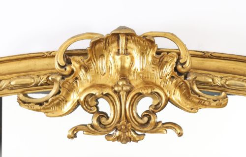fig 1. Antique Large Victorian Giltwood Wall Mirror c.1860 168x160cm 19th C