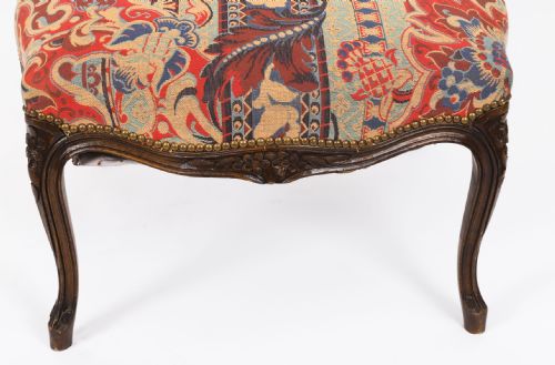 ANTIQUE PAIR LARGE FRENCH LOUIS XIV REVIVAL WALNUT STOOLS CIRCA 1880 19TH C - ADDITIONAL PHOTO 11