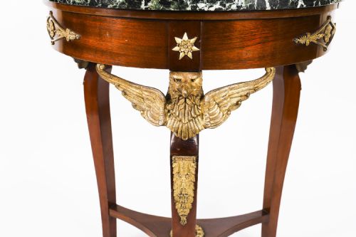 fig 6. Antique French Empire Marble & Ormolu Occasional Table c.1830 19th C