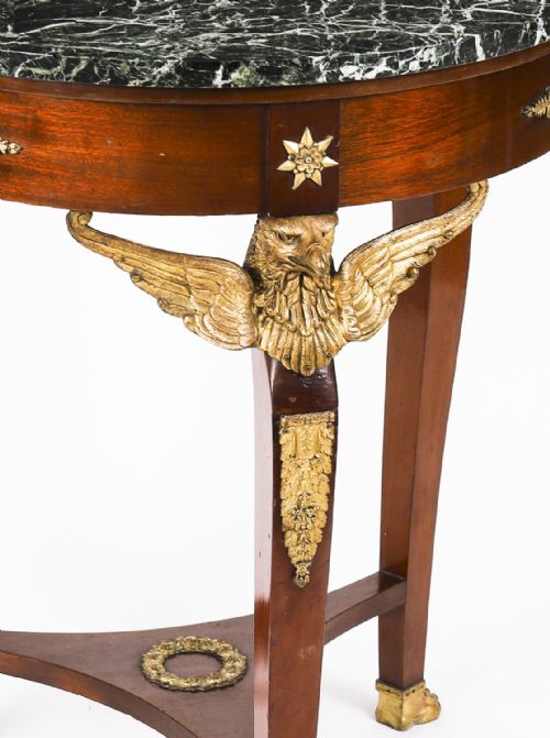 fig 9. Antique French Empire Marble & Ormolu Occasional Table c.1830 19th C
