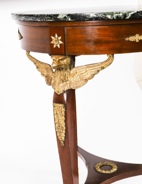 fig 10. Antique French Empire Marble & Ormolu Occasional Table c.1830 19th C