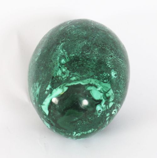 fig 4. Antique Art Deco Russian Polished Malachite Egg and Stand 20th C
