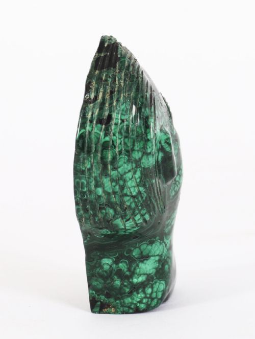 fig 2. Antique Malachite Relief Sculpture of a Tribal Bust 20th Century