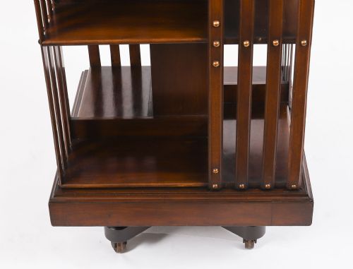 fig 2. Antique English Walnut Revolving Bookcase Circa 1900