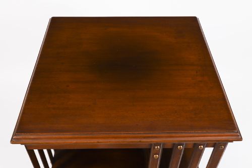 fig 5. Antique English Walnut Revolving Bookcase Circa 1900
