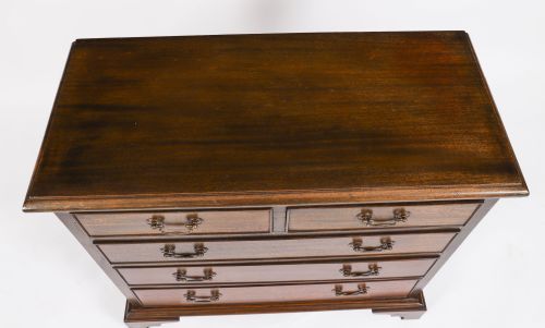 fig 2. Antique Pair of Flame Mahogany Bedside Chests Cabinets Early 20th Century