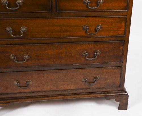 fig 3. Antique Pair of Flame Mahogany Bedside Chests Cabinets Early 20th Century