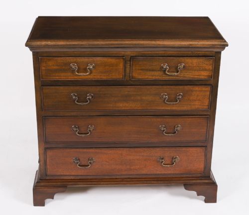 fig 4. Antique Pair of Flame Mahogany Bedside Chests Cabinets Early 20th Century
