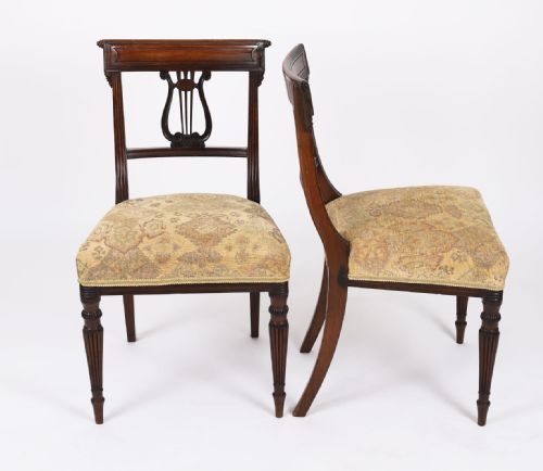 fig 1. Antique Set 8 Regency Period Scottish Dining Chairs C1820 19th Century