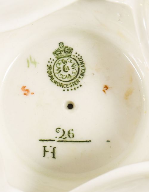 ANTIQUE ROYAL WORCESTER OVOID PORCELAIN VASE DATED 1909 19TH C - ADDITIONAL PHOTO 10