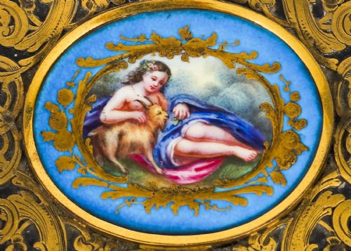fig 3. Antique Victorian Sevres & Ormolu Mounted Jewellery Casket 19th C