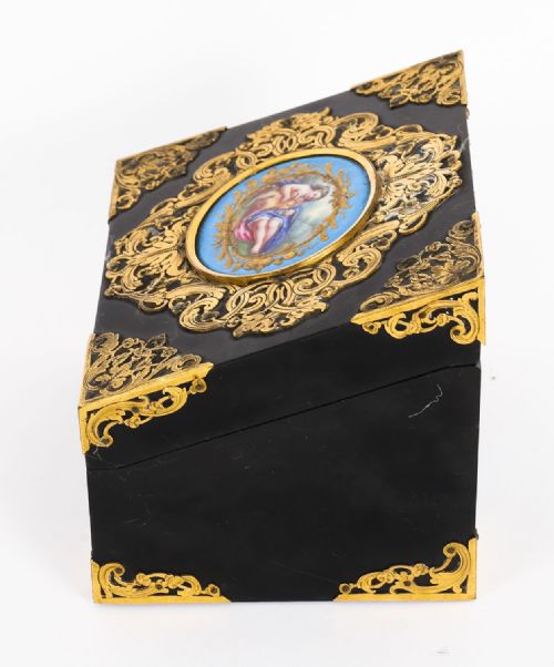 fig 7. Antique Victorian Sevres & Ormolu Mounted Jewellery Casket 19th C