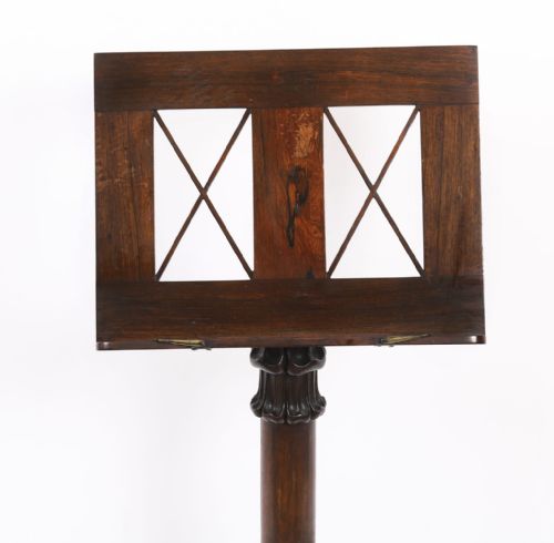 ANTIQUE WILLIAM IV GONALO ALVES TRIPOD MUSIC STAND C1830 19TH CENTURY - ADDITIONAL PHOTO 4