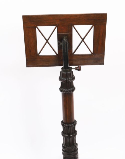ANTIQUE WILLIAM IV GONALO ALVES TRIPOD MUSIC STAND C1830 19TH CENTURY - ADDITIONAL PHOTO 7