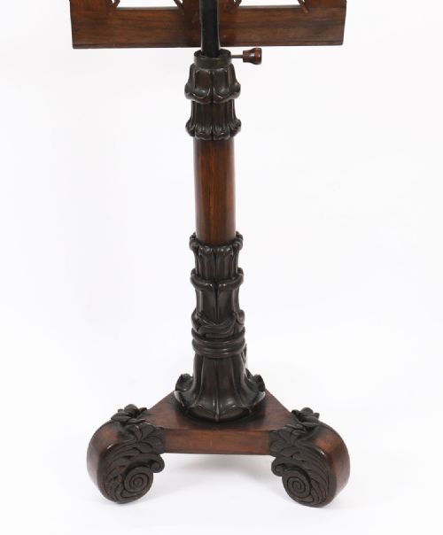 ANTIQUE WILLIAM IV GONALO ALVES TRIPOD MUSIC STAND C1830 19TH CENTURY - ADDITIONAL PHOTO 14