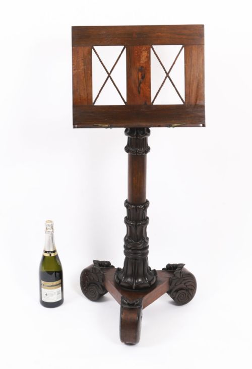 ANTIQUE WILLIAM IV GONALO ALVES TRIPOD MUSIC STAND C1830 19TH CENTURY - ADDITIONAL PHOTO 15