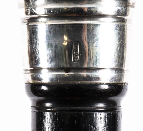 ANTIQUE STERLING SILVER GAMBLING CANE WALKING STICK 20TH CENTURY 94CM37INCHES - ADDITIONAL PHOTO 6