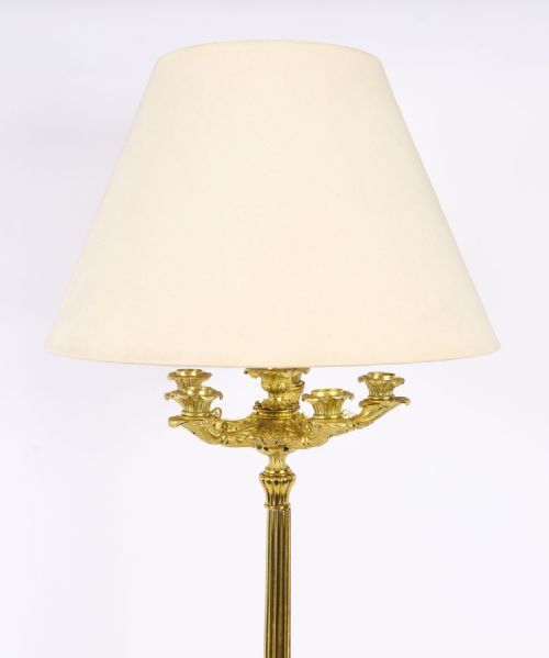 ANTIQUE LARGE FRENCH ORMOLU GILT BRONZE LAMP C1880 19TH C - ADDITIONAL PHOTO 2