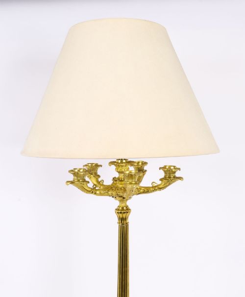 ANTIQUE LARGE FRENCH ORMOLU GILT BRONZE LAMP C1880 19TH C - ADDITIONAL PHOTO 8