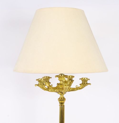 ANTIQUE LARGE FRENCH ORMOLU GILT BRONZE LAMP C1880 19TH C - ADDITIONAL PHOTO 12