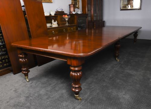 fig 4. Antique 19ft William IV Flame Mahogany Extending Dining Table C1830 19th C