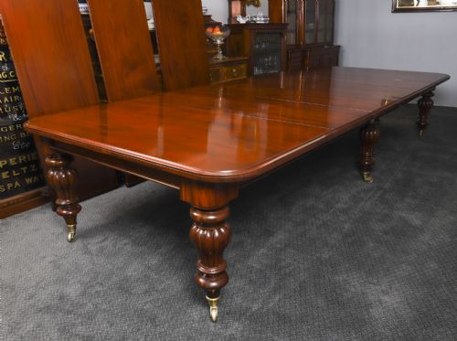fig 5. Antique 19ft William IV Flame Mahogany Extending Dining Table C1830 19th C