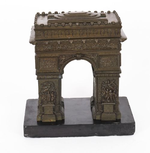 ANTIQUE FRENCH BRONZE GRAND TOUR MODEL OF THE ARC DE TRIOMPHE 19TH C - ADDITIONAL PHOTO 1