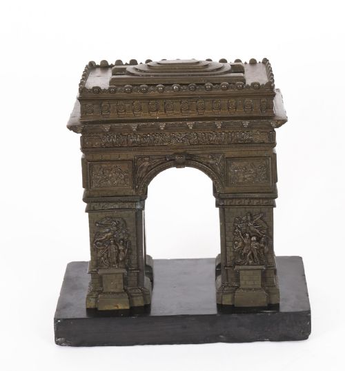ANTIQUE FRENCH BRONZE GRAND TOUR MODEL OF THE ARC DE TRIOMPHE 19TH C - ADDITIONAL PHOTO 3
